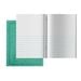 A4 Exercise Book 1\/2 15mm Ruled 1\/2 Plain 64pg Green 50pk  hi\-res